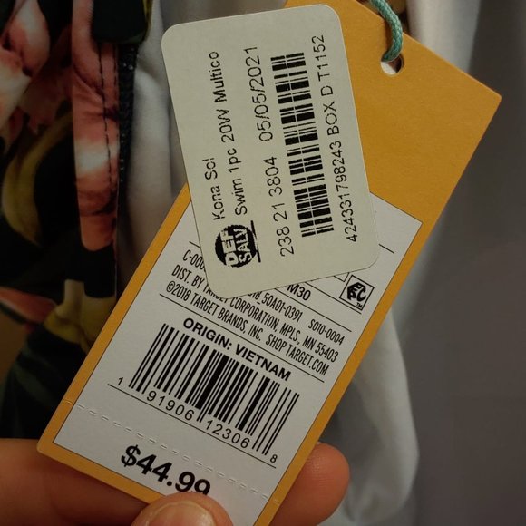 Women's One Piece Swimsuit High Coverage Floral - Picture 9 of 9